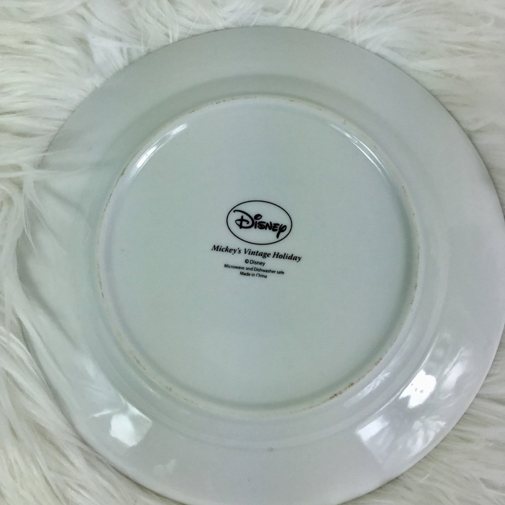 Disney Jolly Mickey Vintage Christmas Plate - Picture 4 of 4